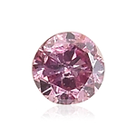 0.06 Carat Fancy Intense Purplish Pink Round Brillant Diamond (I2) GIA