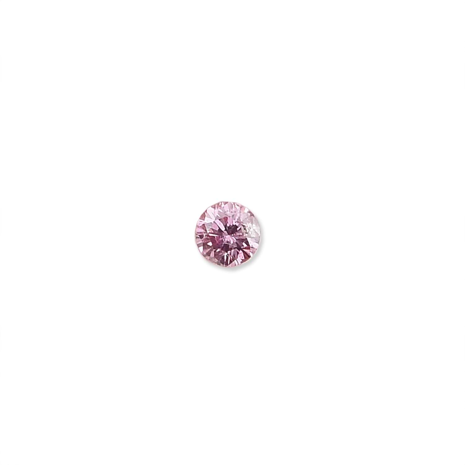 0.05 Carat Fancy Intense Purplish Pink Round Brillant Diamond GIA