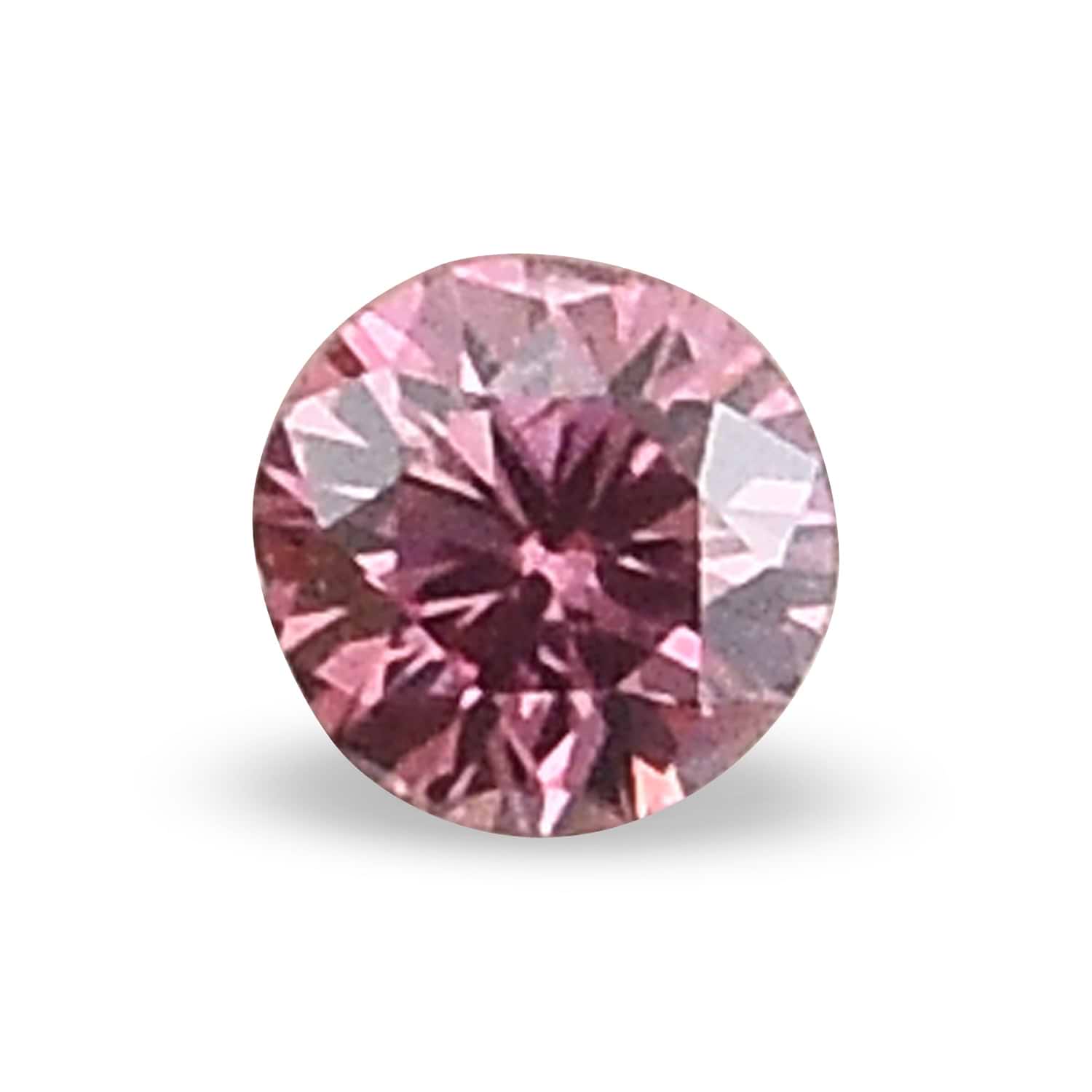 0.06 Carat Fancy Intense Pink Round Brillant Diamond GIA