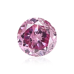 0.12 Carat Fancy Intense Purplish Pink Round Brillant Diamond  GIA