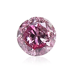 0.18 Carat Fancy Intense Purplish Pink Round Brillant Diamond I3 GIA