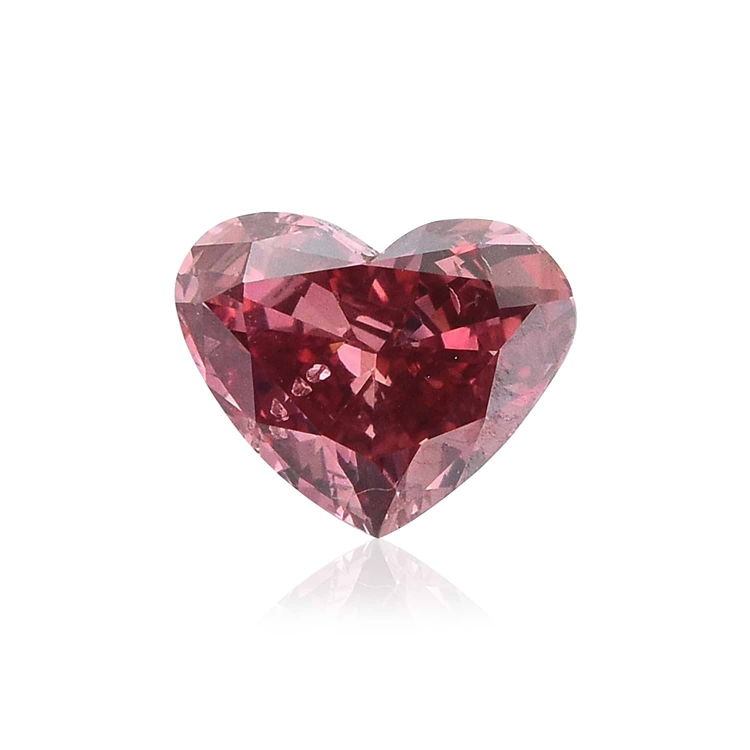 0.30 Carat Fancy Red HEART Diamond I1 GIA