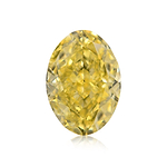 0.81 Carat Fancy Intense Yellow Oval Diamond SI1 GIA