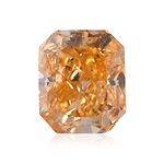 1.09 Carat Fancy Intense Yellowish Orange Radiant Diamond I1 GIA