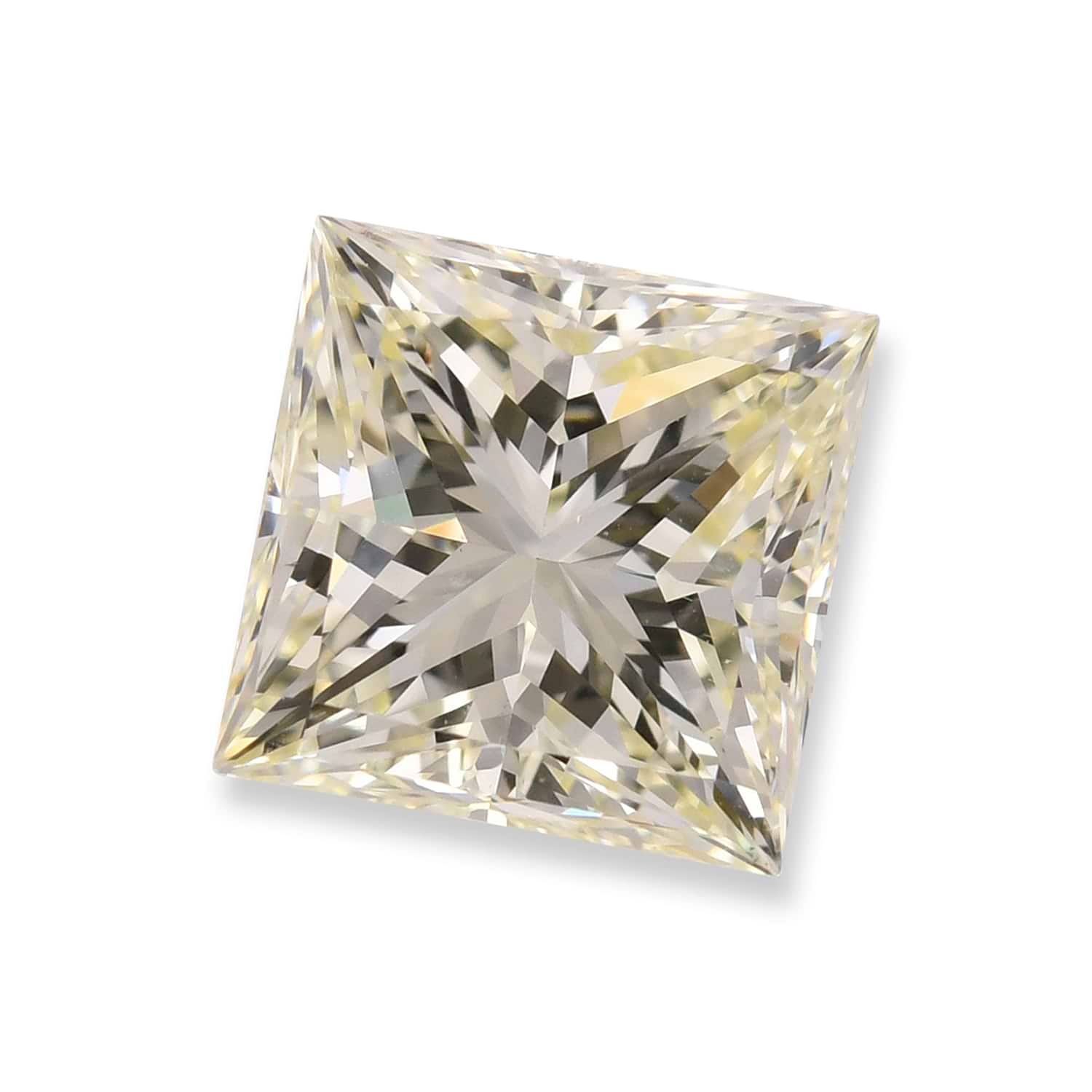 3.01 Carat Q-R Princess Diamond VS2 GIA
