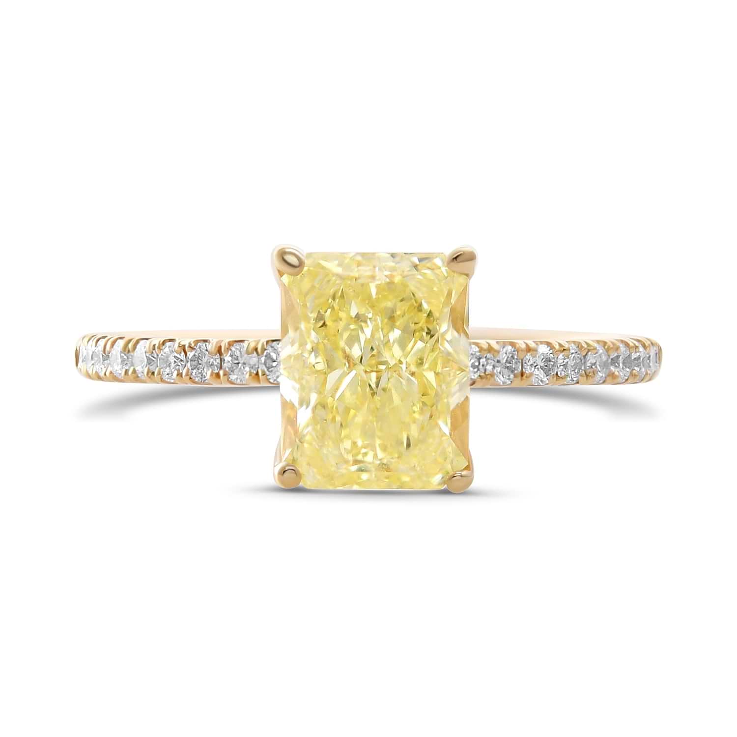 Yellow Side Stones Ring