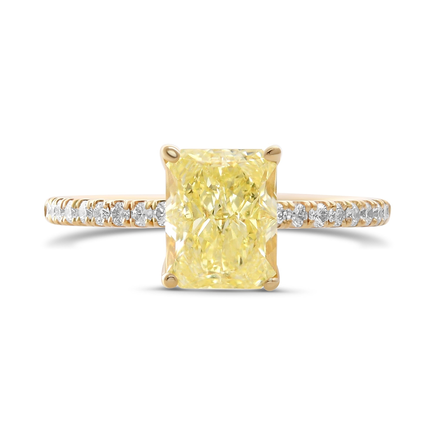 Yellow Side Stones Ring