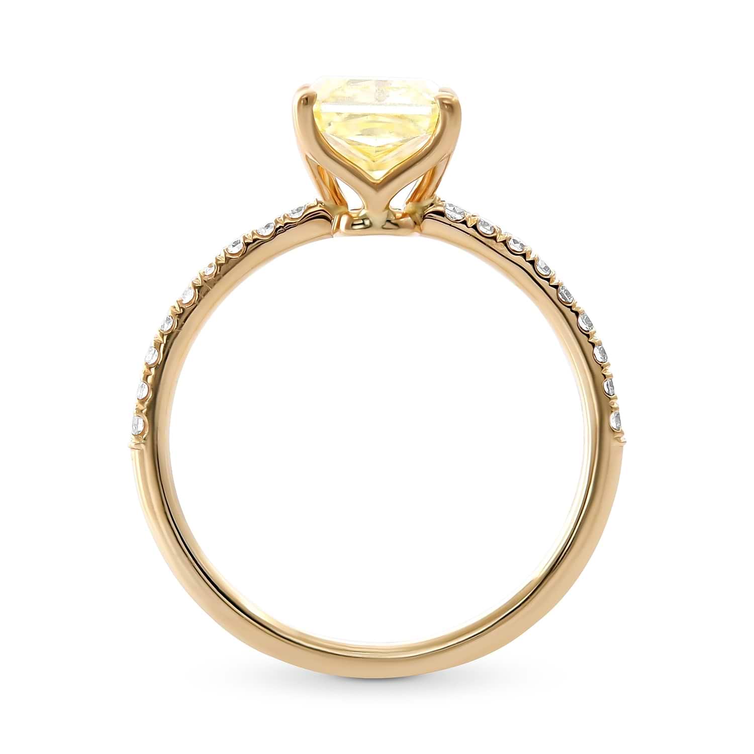 Yellow Side Stones Ring