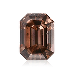 0.48 Carat Fancy Orange Brown Emerald Diamond I1 GIA