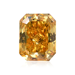 0.84 Carat Fancy Vivid Orange Yellow Radiant Diamond SI1 GIA