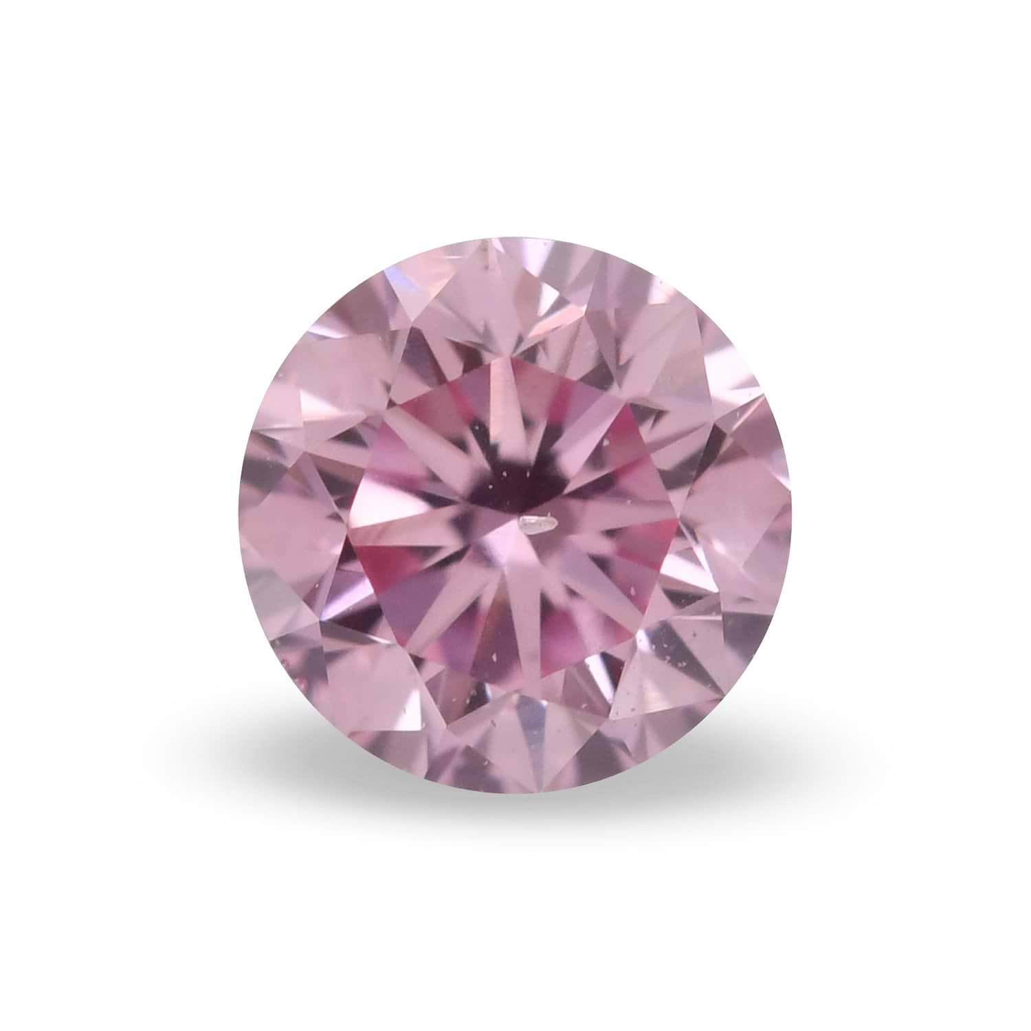 0.18 Carat Fancy Intense Purplish Pink Round Brillant Diamond SI1 GIA