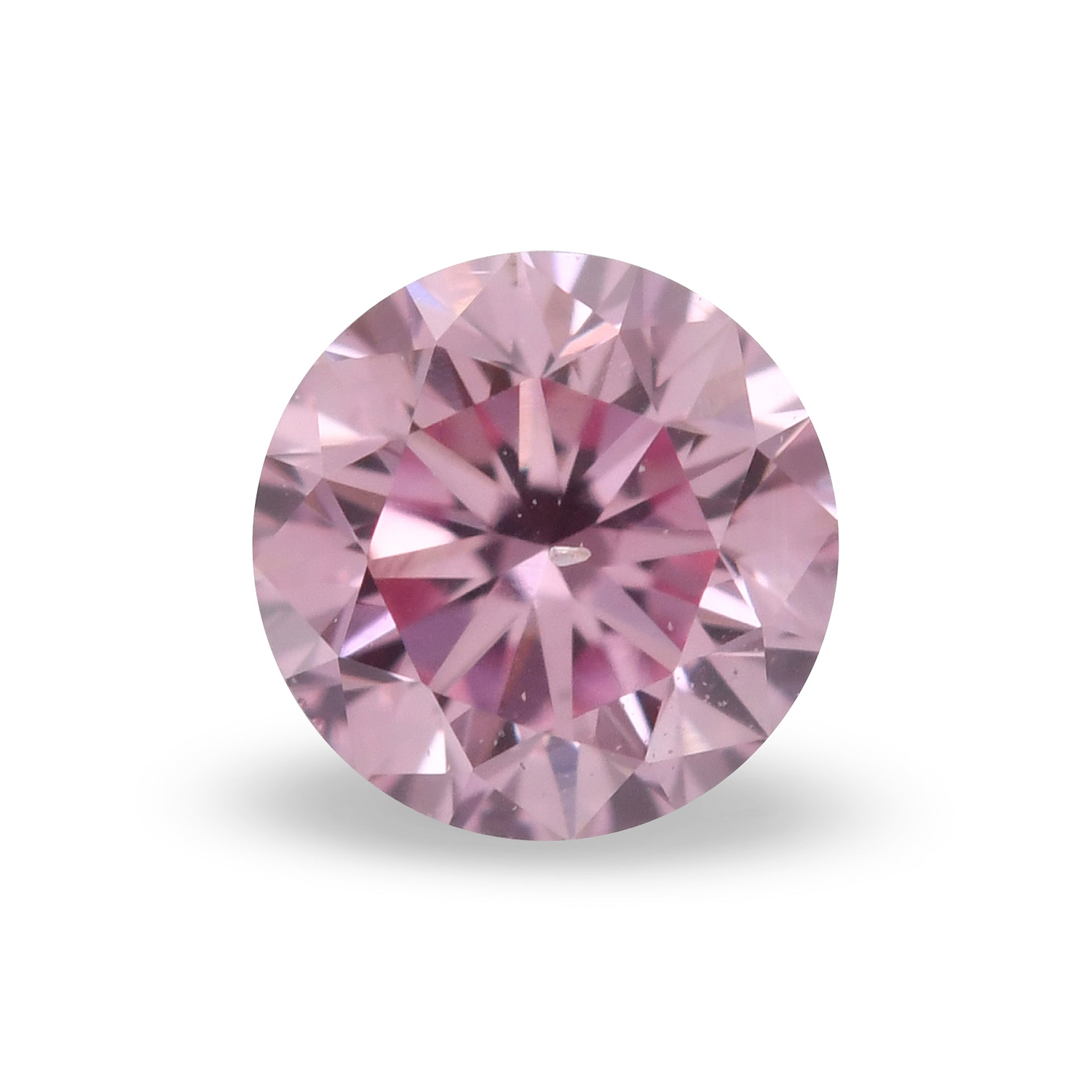 0.18 Carat Fancy Intense Purplish Pink Round Brillant Diamond SI1 GIA