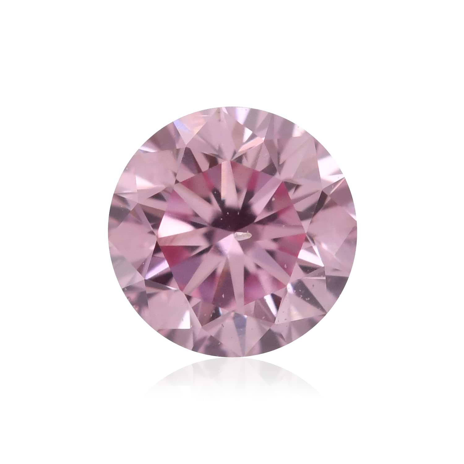 0.18 Carat Fancy Intense Purplish Pink Round Brillant Diamond SI1 GIA