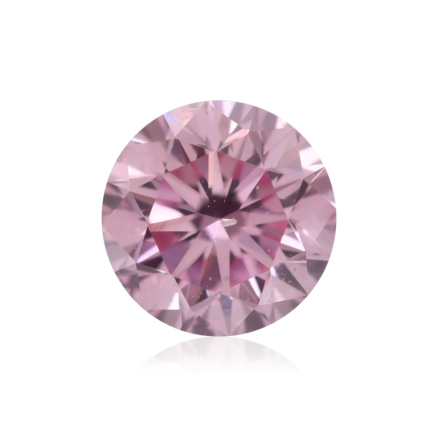 0.18 Carat Fancy Intense Purplish Pink Round Brillant Diamond SI1 GIA