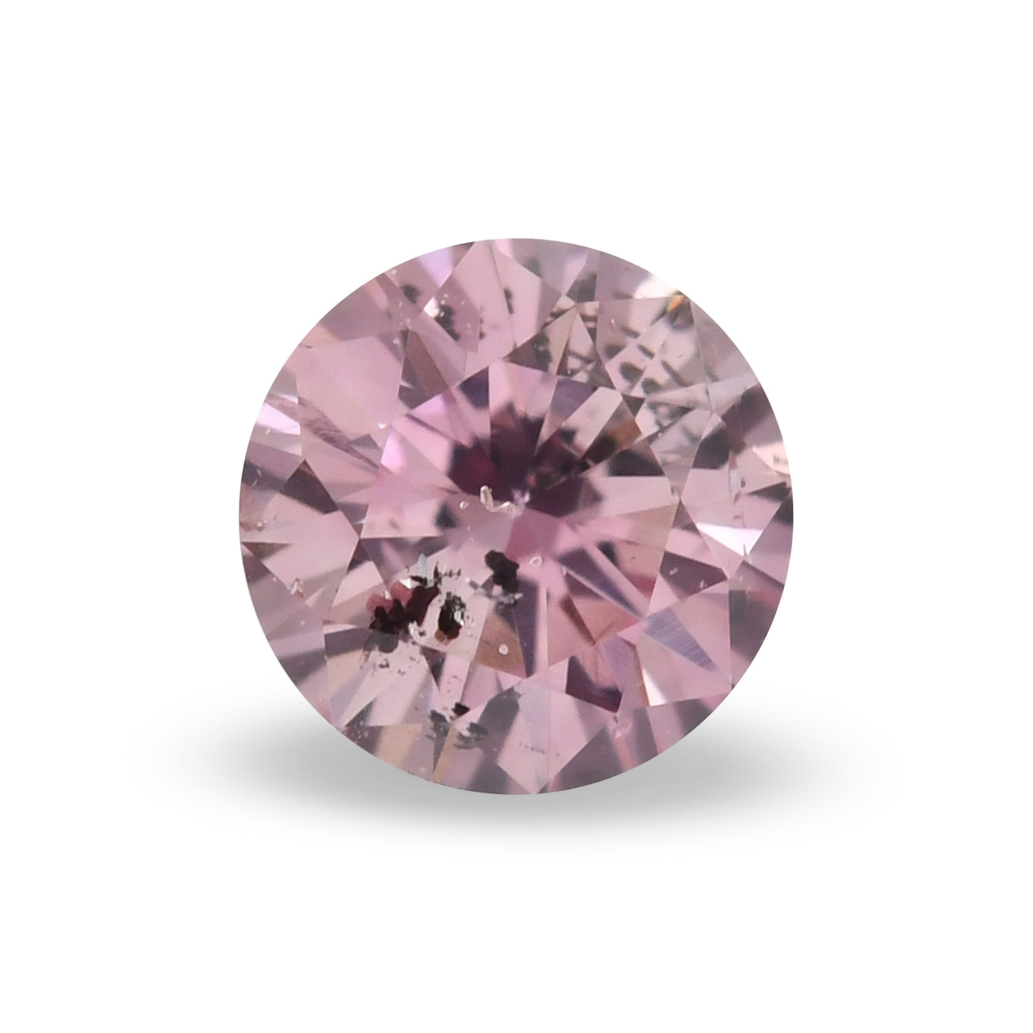 0.18 Carat Fancy Intense Purplish Pink Round Brillant Diamond I2 GIA