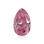 0.22 Carat Fancy Vivid Purplish Pink Pear Diamond VS2 GIA