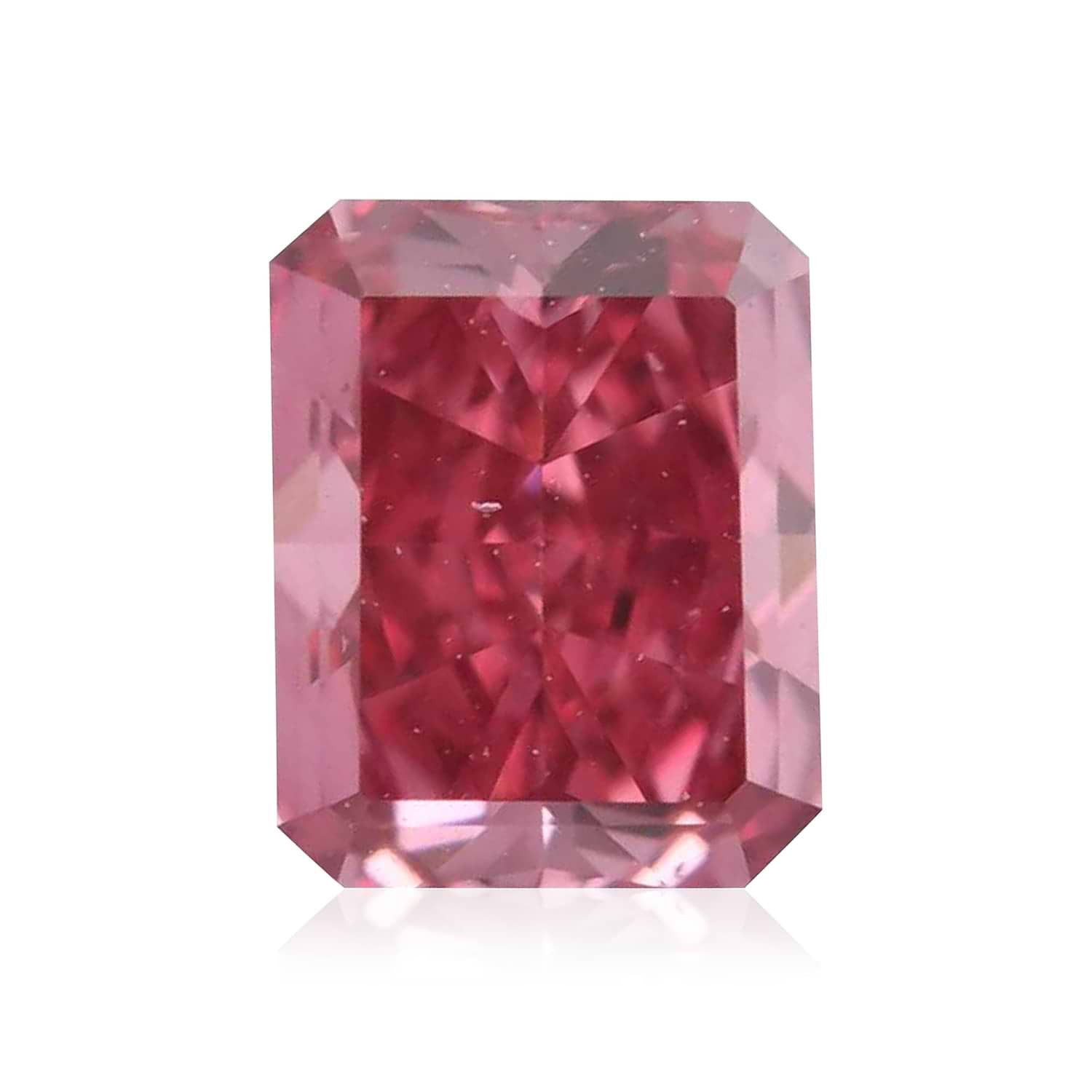 0.27 Carat Fancy Vivid Pink Radiant Diamond VS2 GIA