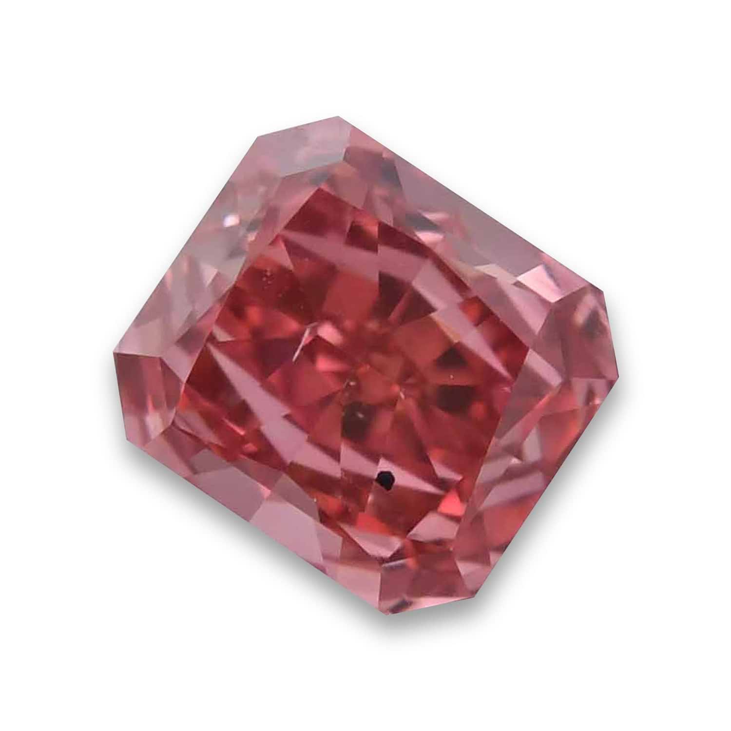 0.43 Carat Fancy Red Radiant Diamond VS2 GIA