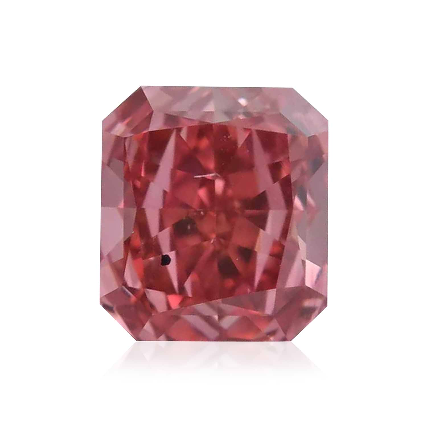 0.43 Carat Fancy Red Radiant Diamond VS2 GIA