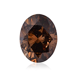 4.48 Carat Fancy Dark Orangy Brown Oval Diamond I1 GIA