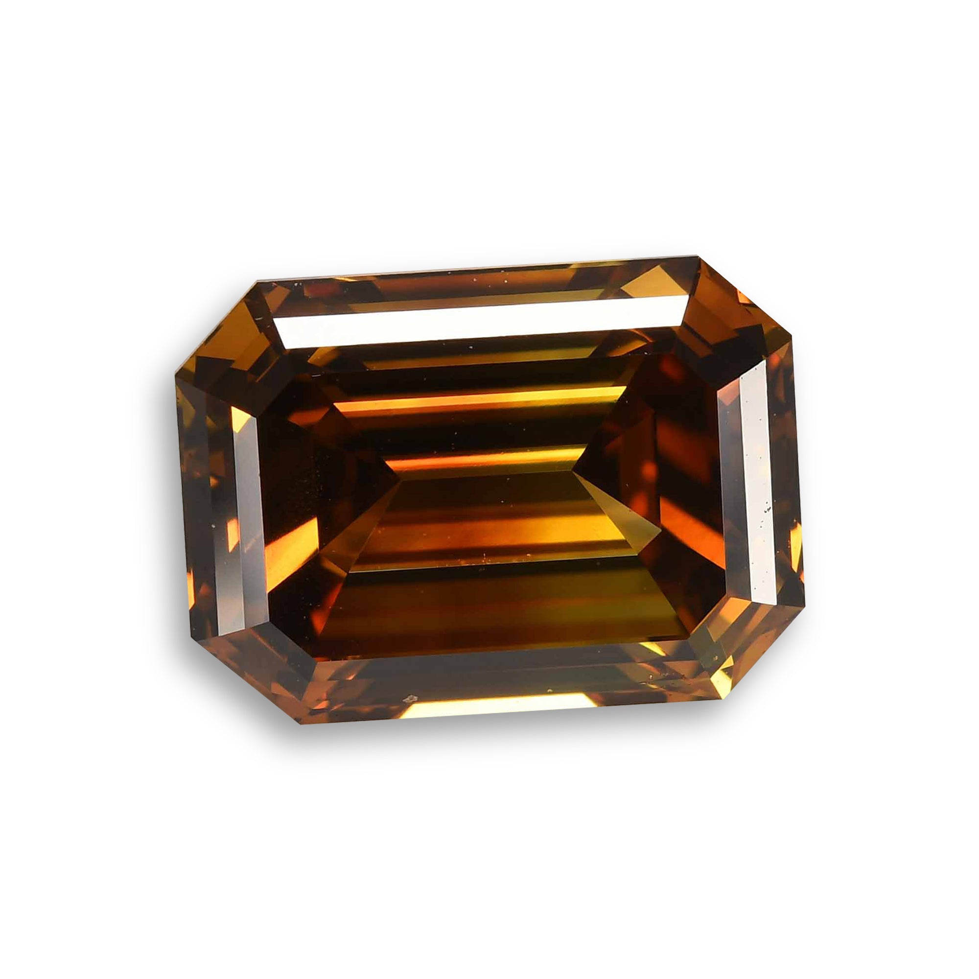 1.72 Carat Fancy Deep Orange Brown Emerald Diamond VS2 GIA | LEIBISH