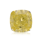 1.04 Carat Fancy Intense Yellow Cushion Diamond VS1 GIA