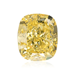 1.31 Carat Fancy Intense Yellow Cushion Diamond VS1 GIA