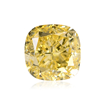 0.67 Carat Fancy Intense Yellow Cushion Diamond VVS1 GIA