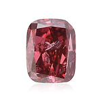 0.77 Carat Fancy Red Cushion Diamond (I2) GIA
