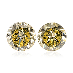 3.41 Carat Fancy Intense Yellow Round Brilliant Diamonds VS2