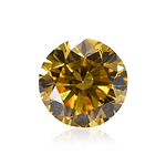 0.35 Carat Fancy Vivid Yellow Round Brillant Diamond SI1 GIA
