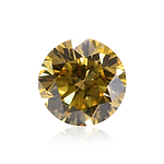0.36 Carat Fancy Intense Yellow Round Brillant Diamond SI1 GIA
