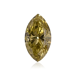 0.63 Carat Fancy Deep Brownish Greenish Yellow Marquise Diamond SI2 GIA