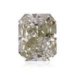 0.95 Carat Fancy Grayish Yellowish Green Radiant Diamond SI2 GIA