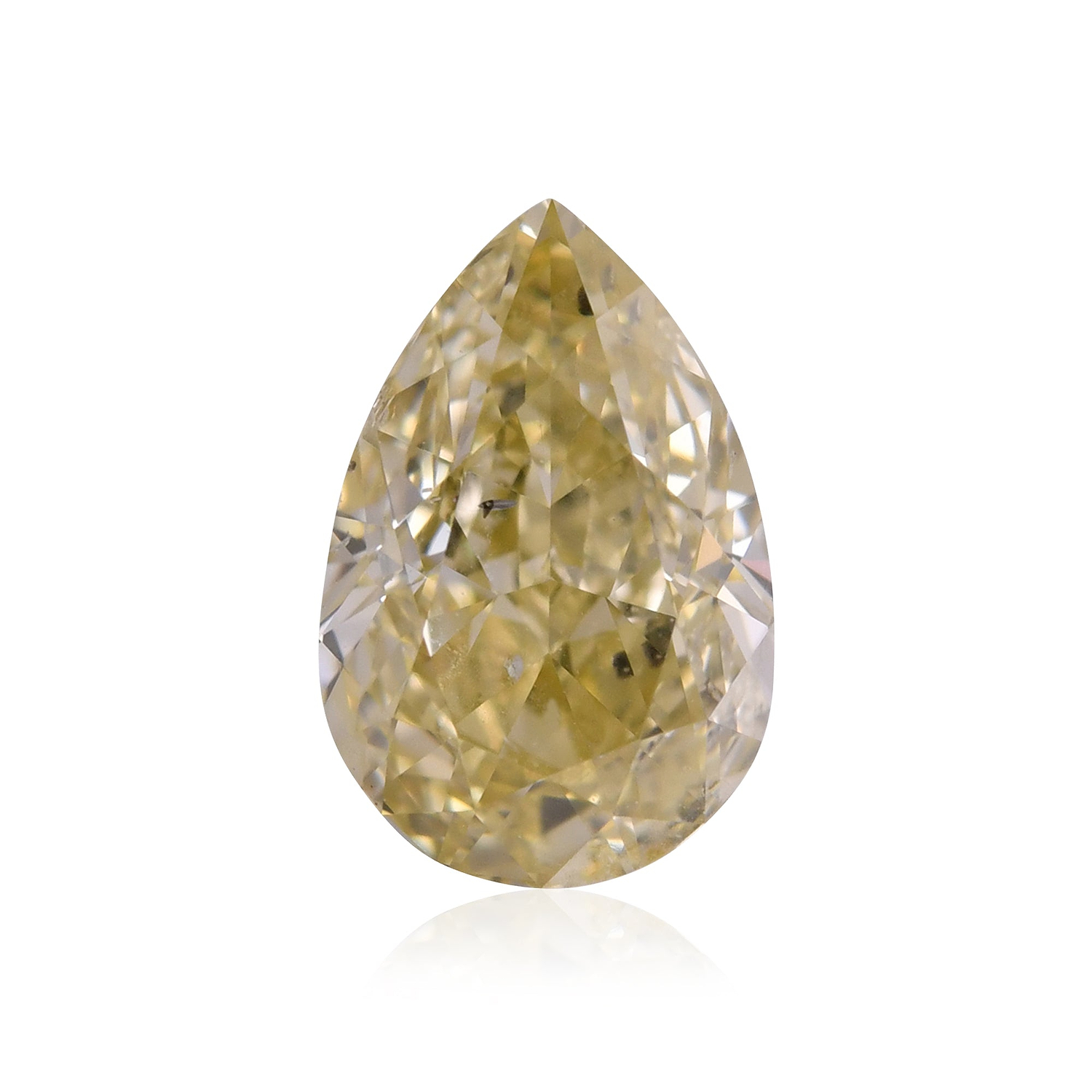 1.01 Carat Fancy Brownish Greenish Yellow Pear Diamond SI2 GIA