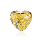 0.77 Carat Fancy Intense Yellow HEART Diamond VVS1 GIA