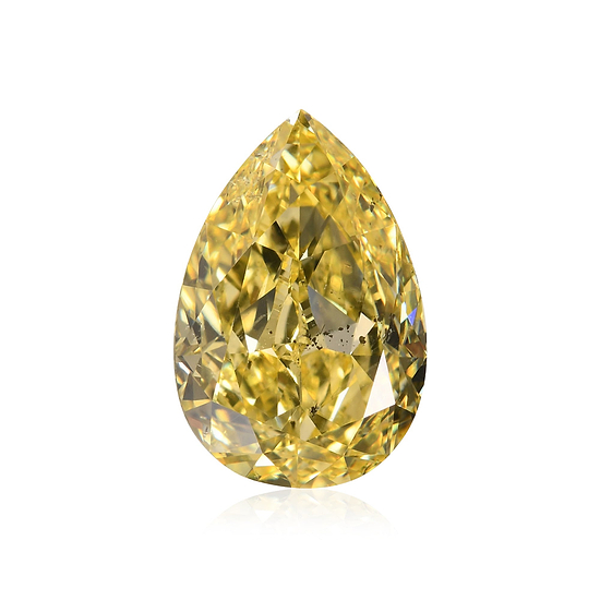 2.00 Carat Fancy Intense Yellow Pear Diamond SI2 GIA