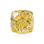 0.71 Carat Fancy Intense Yellow Cushion Diamond VVS2 GIA
