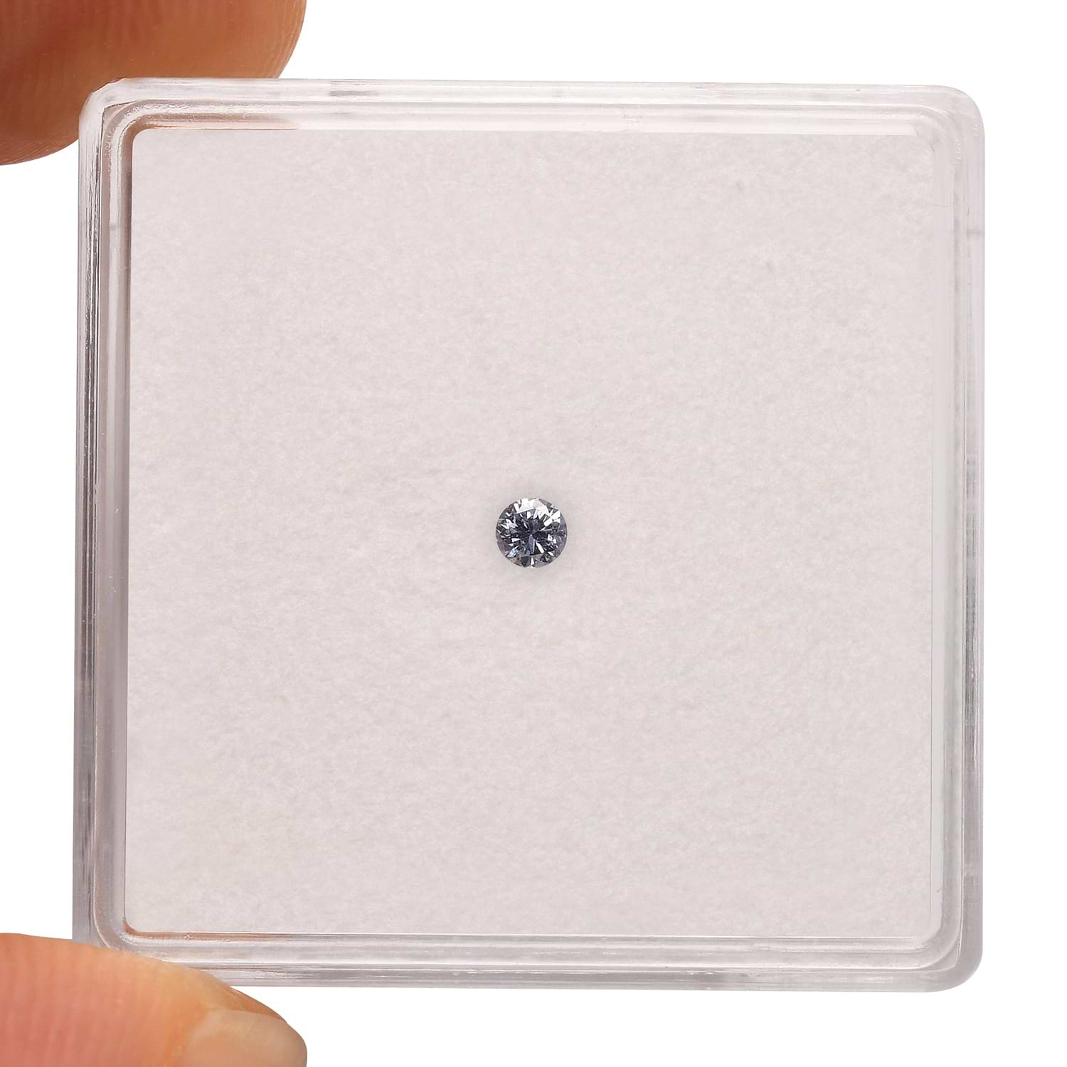 0.04 Carat Fancy Grayish Violet Round Brillant Diamond (I1) GIA