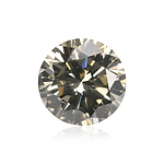 1.50 Carat Fancy Gray Yellowish Green Round Brillant Diamond VS2 GIA