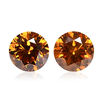 2.01 Carat Fancy Deep Yellowish Orange Round Brillant Diamonds (I1)