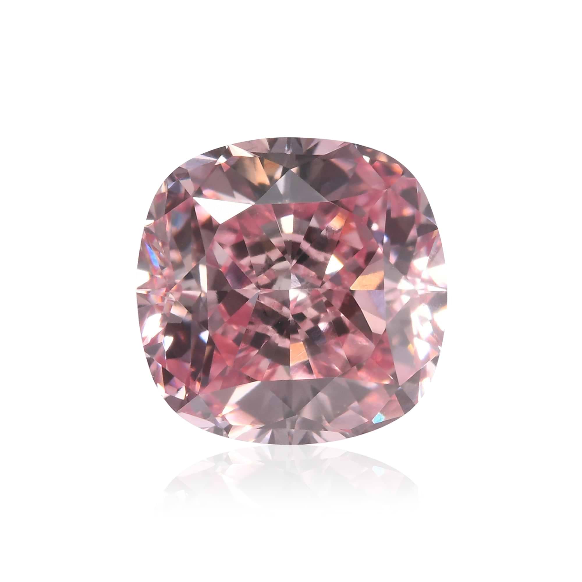 高質 0.87 Carat Fancy Intense Pink Cushion Diamond VS1 GIA | LEIBISH ダイヤモンド