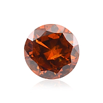 1.15 Carat Fancy Deep Orange Round Brillant Diamond I1 GIA