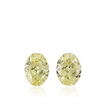 2.03 Carat Fancy Light Yellow Oval Diamonds VS1