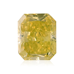 1.71 Carat Fancy Intense Greenish Yellow Radiant Diamond SI1 GIA