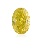 0.72 Carat Fancy Vivid Greenish Yellow Oval Diamond VVS1 GIA