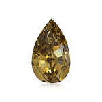 2.00 Carat Fancy Brownish Greenish Yellow Pear Diamond SI2 GIA