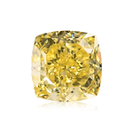 0.51 Carat Fancy Intense Yellow Cushion Diamond VS1 GIA