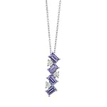 Tanzanite and Diamond Drop Pendant