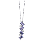 Tanzanite and Diamond Drop Pendant